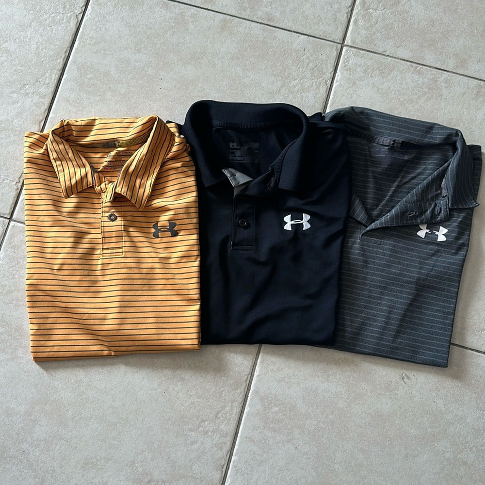 Boys Size Medium Under Armour Polo Shirts